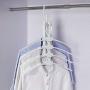 Lililililililili Magic Clothes Hanger, Plastic Collapsible Multi-Functional Clothes Rack Household Retractable Storage Hanging Clothes Rack-1 PC,White