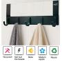 Over The Door Hook Organizer Rack,Rongyuxuan Aluminum Heavy Duty Door Hanger for Coats Robes Hats Clothes Towels,Bag - 5 Hooks Metal Storage Organizer Rack