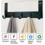 Over The Door Hook Organizer Rack,Rongyuxuan Aluminum Heavy Duty Door Hanger for Coats Robes Hats Clothes Towels,Bag - 5 Hooks Metal Storage Organizer Rack
