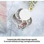Delymc PR02 Jewelry Box, 360 Degree Rotating Jewelry Storage Boxes 4 Layers Jewelry Organizer Holder for Necklace Bracelet Ring Earring Small Items Container Case Delymc PR02 Jewelry Box, 360 Degree Rotating Jewelry Storage Boxes 4 Layers Jewelry Organizer Holder for Necklace Bracelet Ring Earring Small Items Container Case