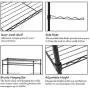 NanaPluz Rolling Portable Shelf Garment Rack Storage Adjustable Rod Double Hanging Clothes Rail Hanger with Ebook