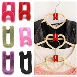 Magic Hanger Special Flocking Mini Hook Anti-Skid Hook Mini Flocking Clothes Hanger Closet Flocking Holder 20pcs Random Color