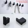 RANDOM Matte Black Towel Robe Hooks Bathroom Hardware Accessories Coat Hook 304 Stainless Steel Clothes Hook for Bath Kitchen Contemporary Hotel Style Wall Mounted 2 Pack.