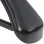 HANGERWORLD 10 Black 17.8inch Plastic Coat Clothes Garment Pant Skirt Bar Hangers 2.36inch Broad Shoulder Support