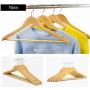 Wenje Wooden Coat Clothes Hangers with Non Slip Non-Slip Wooden Hangers Suit Hangers Clothes Hangers 5pcs 4422.52cm Wood