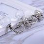 Clear Crystal Curtain Holdback Wall Mounted Tieback Hooks Tassel Clothes Hat Towel Coat Hanger Holder