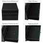 MyGift Executive Black Leatherette 3 Drawers File Cabinet/Office Supplies Desk Storage/Jewelry Organizer Box MyGift Executive Black Leatherette 3 Drawers File Cabinet/Office Supplies Desk Storage/Jewelry Organizer Box