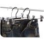 6PCS Pant Skirt Hangers , Clothes Closet Space Saver With 2 Mental Adjustable Clips , 12.2