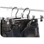 6PCS Pant Skirt Hangers , Clothes Closet Space Saver With 2 Mental Adjustable Clips , 12.2