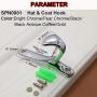 KFZ Hat and Coat Hook,Clothes Hook,Bath Towel Hook,HAO-SPN0001 Zinc Alloy Hanger (1 Pack, SPN0001-Bright Chrome)