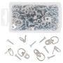 Genie Crafts 100-Pack 1 Inch Metal D Ring Picture Hangers with Screws