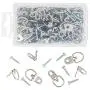 Genie Crafts 100-Pack 1 Inch Metal D Ring Picture Hangers with Screws