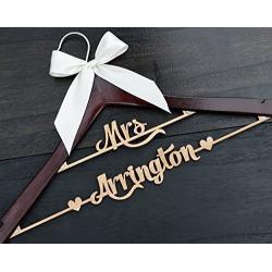 2 lines wood name wedding dress hanger, bridmaid dress hanger,bridal shower gift LL010