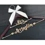 2 lines wood name wedding dress hanger, bridmaid dress hanger,bridal shower gift LL010 2 lines wood name wedding dress hanger, bridmaid dress hanger,bridal shower gift LL010