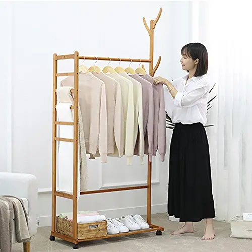 Multifunctional Coat Rack, Hanging Hanger/Bedroom/Simple/Hanging Clothes Rack/wiht Wheels,D
