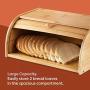 Klee Large Bamboo Bread Box, Roll Top, Fully Assembled