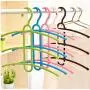 Multifunctional Clothes Hanger Creative Fishbone 3 Layer Anti-Skid Plastic Clothes Rack Wardrobe Clothes Hanger 10pcs Color Random
