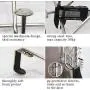 Mebbay Pack of 2 Over The Door Rack, Heavy Duty Organizer Hooks, Over Door Hanger for Clothes, Towels, Hats - 5 Dual Hooks