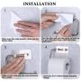 HOMEIDEAS Self Adhesive Toilet Paper Roll Holder brushed nickel Stick On Sticky Tissue Roll Hanger SUS304 Stainless Steel Bathroom Towel Dispenser