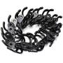25 Pieces Retro Double Prong Robe Hook Hat Hook Coat Hook Cloth Hanger with 50 Pieces Screws by Erlvery DaMain (Black)