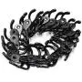 25 Pieces Retro Double Prong Robe Hook Hat Hook Coat Hook Cloth Hanger with 50 Pieces Screws by Erlvery DaMain (Black)