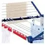 Leifheit Varioline Medium Deluxe Winged Clothes Drying Rack with Adjustable Lines, Blue and White