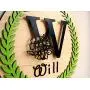 Monogram,Wooden Letters,Wall Letters,Last Name Sign,Door Hanger,Monogram Wreath,Wooden Monogram,Wall Art,Room Decoration,Nursery,Wall hanger