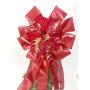 Red Gold Poinsettia Tree Topper, Large Gift Bow, Wreath Bows, Wreath and Door hanger, Christmas Bows, Swag Bow, Wedding Pew Bow Red Gold Poinsettia Tree Topper, Large Gift Bow, Wreath Bows, Wreath and Door hanger, Christmas Bows, Swag Bow, Wedding Pew Bow