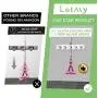 LETMY Broom Holder Wall Mounted - Mop and Broom Holder - Garage Storage Rack&Garden Tool Organizer - 5 Position 6 Hooks for Home, Kitchen, Garden, Tools, Garage Organizing (White, 1 Pack)