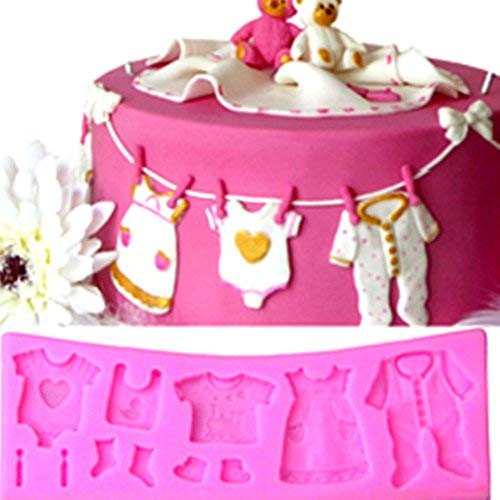 Yunko Baby Shower Clothes Hanger Cake Decorating Fondant Silicone Mold Chocolate Candy Cupcake Mold