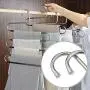 Nearbyme Pants Hangers 4 Pack S-Shaped Space Saving Hangers Non-Slip Stainless Steel Clothes Hangers Closet Organizer for Pants Jeans