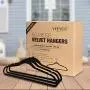 VEEYOO Premium Velvet Suit Hangers - Heavy Duty, Ultra Thin, Non Slip & Space Saving Clothes Hangers 360 Degree Chrome Swivel Hook Velvet Hangers for Coat Suit Shirt Dress Pants (Set of 50 PCS, Black) VEEYOO Premium Velvet Suit Hangers - Heavy Duty, Ultra Thin, Non Slip & Space Saving Clothes Hangers 360 Degree Chrome Swivel Hook Velvet Hangers for Coat Suit Shirt Dress Pants (Set of 50 PCS, Black)