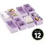 mDesign Soft Stackable Fabric Closet Storage Organizer Holder Boxes - Clear Window, Attached Lid, for Child/Kids Room, Nursery - Polka Dot Print - Set of 12 - Light Purple/White mDesign Soft Stackable Fabric Closet Storage Organizer Holder Boxes - Clear Window, Attached Lid, for Child/Kids Room, Nursery - Polka Dot Print - Set of 12 - Light Purple/White