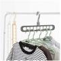 DNJKSA Multi-Function Folding Magic Nine-Hole Rotating Magic Clothes Hanger Wardrobe Drying Clothes Home Bedroom Storage Holder(5 Pieces/Lot)(Random Color)