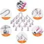 qinglele Drying Hanger,Hanging Drying Rack,Drip Hanger Stainless Steel with 18 Pegs for Laundry Underwear Socks Bra Panty,Quickly Remove Clothes from Hanger,Windproof,Folding Portable,Green