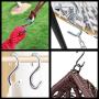 Performore 3 Inch S-Shaped Nickel Hooks Hangers Heavy-Duty Stainless Steel Nickel Hanger Storage Rack for Closet, Work Shop, Bathroom, Garden, House Kitchen (4 Pack)