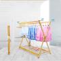 QFFL Clothes Airer, Clothes Drying Rack, Foldable Clothes Drying Rack, Space Saving Retractable Rack Hanger Heavy Duty with 1-Tier Garment Rack 3 Colors Hangers (Color : Gold) QFFL Clothes Airer, Clothes Drying Rack, Foldable Clothes Drying Rack, Space Saving Retractable Rack Hanger Heavy Duty with 1-Tier Garment Rack 3 Colors Hangers (Color : Gold)