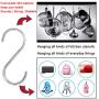 S Hooks for Hanging, S Shaped Hooks, SUS304 Mark Strong Never Rust 304 Stainless Steel Metal Heavy Duty S Hangers Hook for Kitchen Bathroom Work Shop Garden Hanging Pan Plant Bag Jean (12PCS)