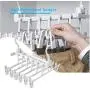 Multifunctional Hanger Space Saving Folding Magic Clothes Hanger Drying Cabinet Home Bedroom Storage Holder Hanger Pants Clip 2pc