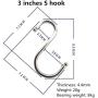 S Hooks 3 Inch S Shaped Utility Hooks, Topick 30 Pack Hanging Hooks Stainless Steel Metal Hanger Heavy Duty Hooks, Storage Holders for Kitchen, Work Shop, Bathroom, Plants, Office, Garden (3in Bold)