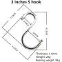 S Hooks 3 Inch S Shaped Utility Hooks, Topick 30 Pack Hanging Hooks Stainless Steel Metal Hanger Heavy Duty Hooks, Storage Holders for Kitchen, Work Shop, Bathroom, Plants, Office, Garden (3in Bold)