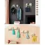 JDSHSO Wall Mounted Home Living Room Decor Hanger Resin Bird Statue Key Holder Coat Clothes Towel Hooks Racks Animal Sculpture (Navy,A Bird)