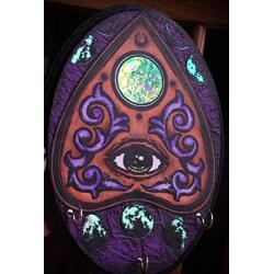 Large Mystic Eye Ouija Inspired Planchette Holo Moon Phase Hand Made 3 Hook Jewelry Key Hanger Organizer