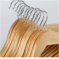 5pcs Solid Wood Hanger Non-Slip Hangers Clothes Hangers Shirts Sweaters Dress Hanger Drying Rack for Home