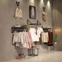 Industrial Wall-Mounted Garment Rack, Retro Simple Retail Clothing Display Stand, Metal Commercial Multi-Purpose Hangers, Iron Laundry Room with Durable Clothes Rail, Clothing Stores, Home ZDDAB
