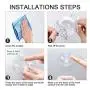Suction Cup Hook LUXEAR Transparent Reusable Hook Razor Holder for Shower Bathroom Livingroom Kitchen Hook No Scratch Waterproof Oilproof Kitchen Wall Hanger (2 pcs Transparent)