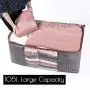 Waterproof Linen Fabric Clothes Storage Bag Organizer with Reinforced Handle, Large Capacity Carrying Tote Bag with Sturdy Zipper for Moving, Comforter, Bedding, 3 Pack, Grey Under Bed Storage Bag Waterproof Linen Fabric Clothes Storage Bag Organizer with Reinforced Handle, Large Capacity Carrying Tote Bag with Sturdy Zipper for Moving, Comforter, Bedding, 3 Pack, Grey Under Bed Storage Bag