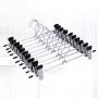 shengyuze Pants Hanger, 10/20Pcs Non-Slip Adjustable Stand Hanger Pants Skirt Clothes Rotatable Clips, PVC + Hadifield Steel - Black 10pcs