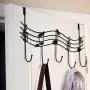 yodaliy Door Hanger Hook, Door Back Metal Music Note Over Door 5 Hooks Coat Clothes Storage Rack Wall Hanger Kitchen Bathroom Organizer(White,White) yodaliy Door Hanger Hook, Door Back Metal Music Note Over Door 5 Hooks Coat Clothes Storage Rack Wall Hanger Kitchen Bathroom Organizer(White,White)