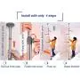BAOYOUNI 4-Tier Standing Clothes Laundry Drying Rack Coat Hanger Organizer Floor to Ceiling Adjustable Metal Corner Tension Pole, Ivory